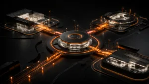 Connected multi-location operational workflow linking customer requests, teams and business systems.